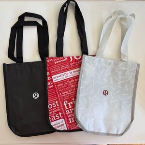 Set of 3 Lululemon Small Reusable Tote Bags